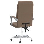 Chaise fauteuil siège pivotante de inclinable de bureau informatique étude tissu brun 02_0024261
