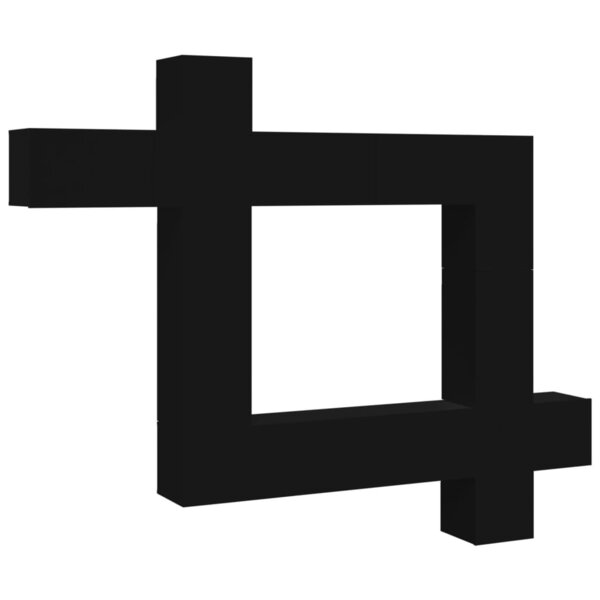 vidaXL Ensemble de meubles TV 9 Pièces Noir Bois d'ingénierie