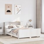 vidaXL Cadre de lit sans matelas blanc 120x190 cm bois de pin massif