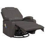 vidaXL Fauteuil à bascule de massage Anthracite Similicuir