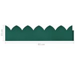 vidaXL Bordures de jardin 10 Pièces Vert 65x15 cm PP
