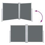 vidaXL Auvent latéral rétractable Anthracite 120 x 600 cm