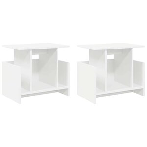 vidaXL Meuble TV 2 Pièces Blanc 50 x 35 x 45 cm Bois d'ingénierie