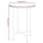 vidaXL Table de salle à manger Noir Ø55 cm Verre trempé et acier