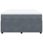 vidaXL Sommier à lattes de lit et matelas Gris foncé 140x190cm Velours