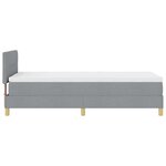 vidaXL Lit à ressorts avec matelas Gris clair 90 x 200 cm tissu
