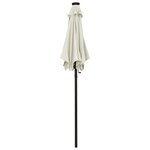 vidaXL Parasol avec lumières LED sable 200x211 cm aluminium