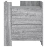 vidaXL Table de chevet sonoma gris 45x50x50 cm bois d'ingénierie