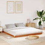 vidaXL Cadre de lit sans matelas cire marron 180x200cm bois pin massif