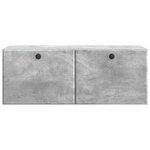 vidaXL Meuble TV mural 78 5 x 31 x 30 cm Gris béton Bois d'ingénierie