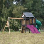Aire de jeux - Toboggan violet et toboggan tubulaire - Cody