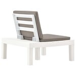 vidaXL Salon de jardin 3 Pièces Plastique Blanc