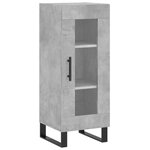 vidaXL Buffet haut Gris béton 34 5x34x180 cm Bois d'ingénierie
