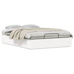 vidaXL Cadre de lit ottoman Blanc 120 x 190 cm Pin massif