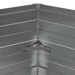 vidaXL Lit surélevé de jardin 129x45 cm Acier galvanisé Argenté
