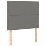 vidaXL Sommier à lattes de lit avec matelas Gris foncé 120x200cm Tissu