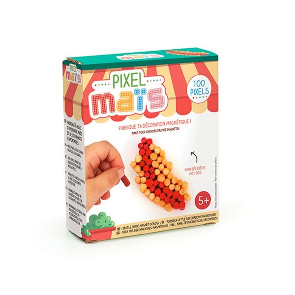 Magnet junk food en pixel maïs - Hot dog
