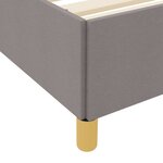 vidaXL Lit à ressorts Taupe et Marron et Blanc 80 x 200 cm tissu