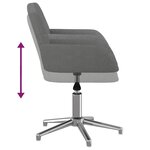 vidaXL Chaises pivotantes à manger lot de 2 Gris clair Tissu