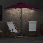 vidaXL Parasol de jardin Rouge bordeaux 294 x 150 x 223 cm tissu