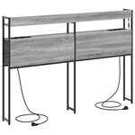 vidaXL Tête de lit avec étagère Sonoma gris 150 cm Bois d'ingénierie