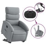 vidaXL Fauteuil inclinable Gris clair Tissu