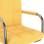 vidaXL Chaise pivotante de salle à manger Jaune moutarde Tissu