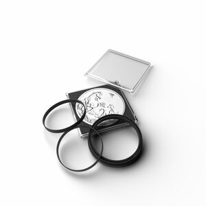 Capsules carrées Quadrum XL 42 à 58mm pour médailles  monnaies.