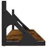vidaXL Étagères murales 2Pièces chêne fumé 80x15x15 5cm bois d'ingénierie