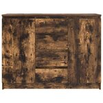vidaXL Buffet avec tiroirs chêne fumé 100 5x35x76 cm bois d'ingénierie