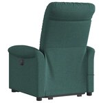 vidaXL Fauteuil inclinable de massage Vert foncé Tissu