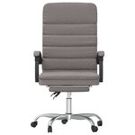 Fauteuil de massage inclinable de bureau informatique étude tissu taupe 02_0025422