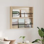 vidaXL Étagère à magazines avec étagère Chêne Sonoma 80 x 12 x 70 cm