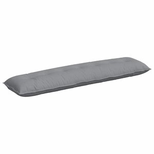 vidaXL Coussin de Dos Gris clair 200 x 19 x 50 cm tissu
