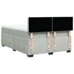 vidaXL Sommier à lattes de lit et matelas Gris clair 140x200cm Velours