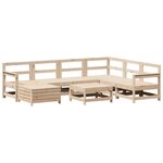 vidaXL Salon de jardin 8 Pièces bois de pin massif