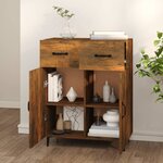 vidaXL Buffet chêne fumé 69 5x34x90 cm bois d'ingénierie