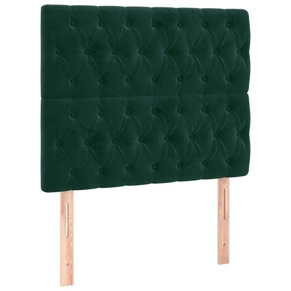 vidaXL Tête de lit Vert foncé 90x7x118/128 cm Velours