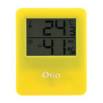 Thermomètre / hygromètre intérieur magnétique - jaune - otio