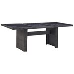 vidaXL Ensemble à manger d'extérieur 9 Pièces Résine tressée Noir