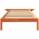 vidaXL Cadre de lit avec tables de chevet Marron Marron cire