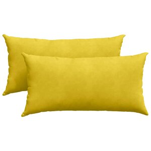vidaXL Coussins de canapé 2 Pièces Jaune 80 x 40 cm