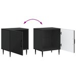 vidaXL Cabinet de chevet Noir 43 x 34 5 x 50 cm Bois d'ingénierie