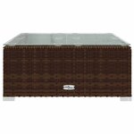 vidaXL Salon de jardin 10 Pièces avec coussins marron résine tressée