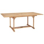 vidaXL Ensemble à manger d'extérieur 7Pièces 150-200x100x75cm Teck massif