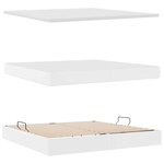 vidaXL Lit avec rangement et LED avec matelas Gris clair 200 x 200 cm