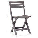 vidaXL Chaises de jardin pliables lot de 2 Plastique Mocha
