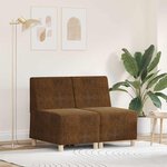 vidaXL Fauteuil 2 Pièces Marron 55 x 74 x 82 cm Cuir suédé faux