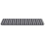 vidaXL Tapis d'escalier auto-adhésifs Rayé 15 Pièces Gris 65 x 21 x 4 cm