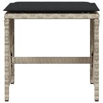 vidaXL Tabourets de jardin et coussins lot de 4 gris clair 41x41x36 cm